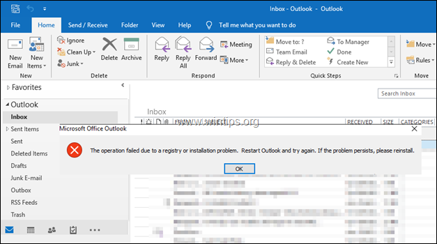 FIX: Cannot Create Rules in Outlook – Operation Failed due to Registry or Installation problem (Outlook 2010, 2013, 2016).