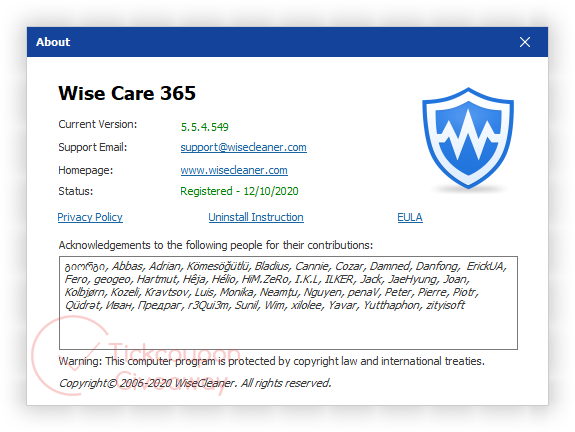 wise care 365 license key 2017