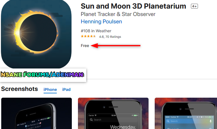 [ios][apple-app-store]-sun-and-moon-3d-planetarium-(planet-tracker-&-star-observer)