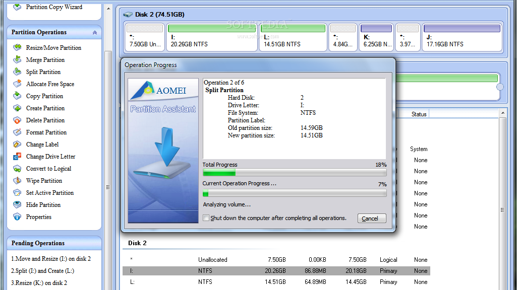 instaling AOMEI Partition Assistant Pro 10.1