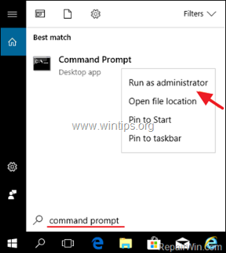 command prompt as administrator windows 10