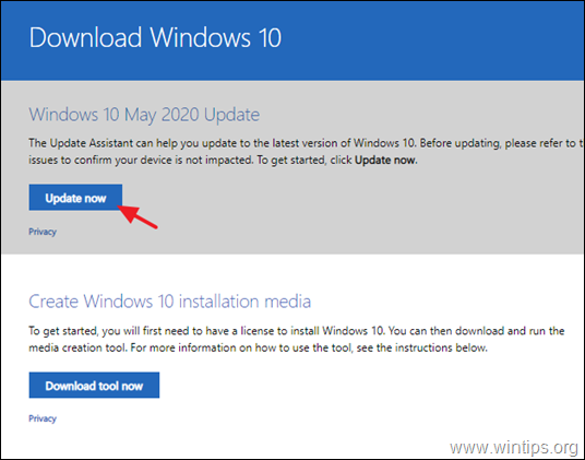 FIX: Windows 10 Update v2004 fail