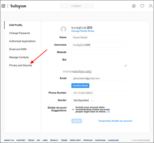 Backup Instagram account photos, comments, posts