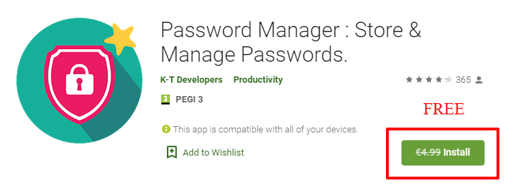 android manage passwords