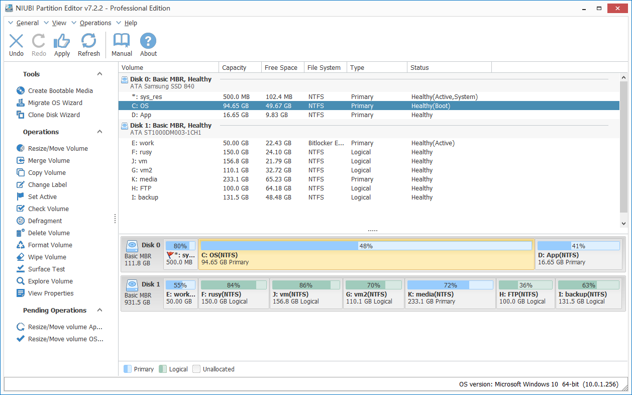 NIUBI Partition Editor Pro / Technician 9.7.0 for android instal