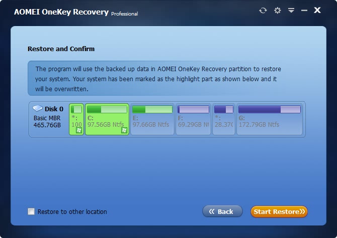 onekey recovery not working