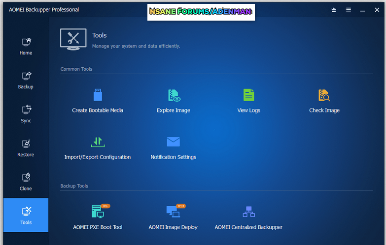 free downloads AOMEI Backupper Professional 7.3.0