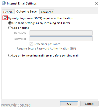 Outgoing Server Setings for Office 365 Email Alias