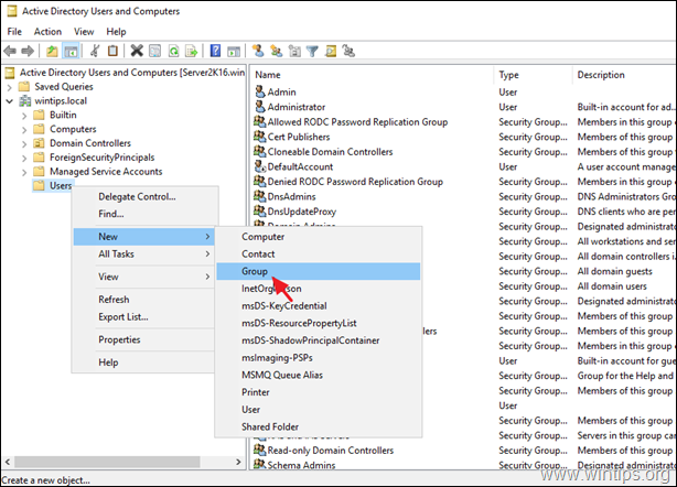 Active Directory - Create Group