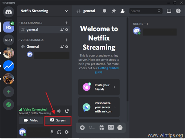 stream netflix video to discord