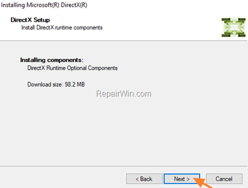 Install DirectX Windows 10