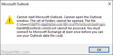 FIX Outlook Error: You must connect to Microsoft Exchange at least once ...