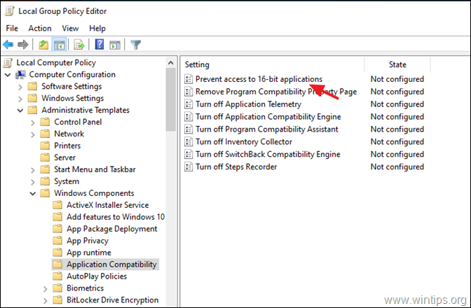 Allow to Run 16-bit Applications - Group Policy