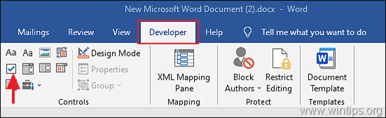 Add Checkboxes in Word Documents