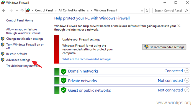 Allow PPTP in Windows Firewall 