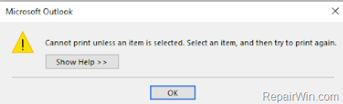 fix:-outlook-cannot-print-unless-an-item-is-selected.-(solved)