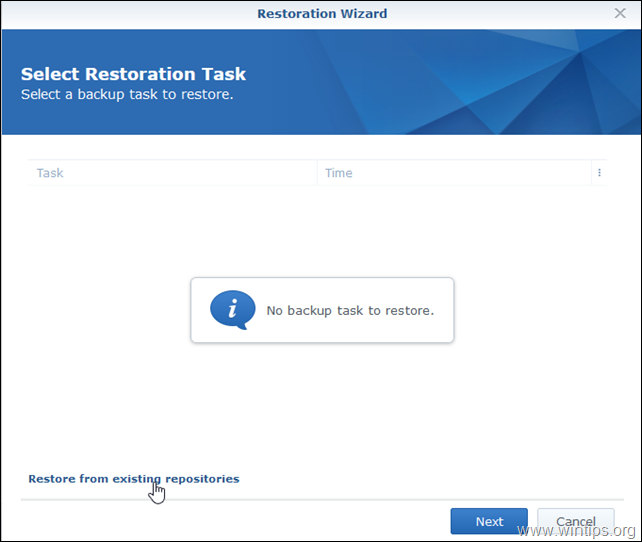 Restore Synology with Hyper Backup