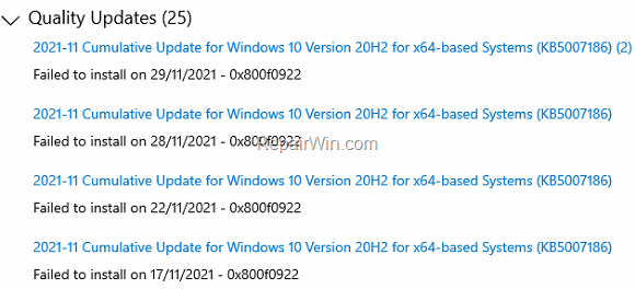 fix:-error-0x800f0922-in-kb5007186-windows-10-update-(solved)