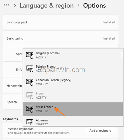 Add Keyboard Input Windows 11