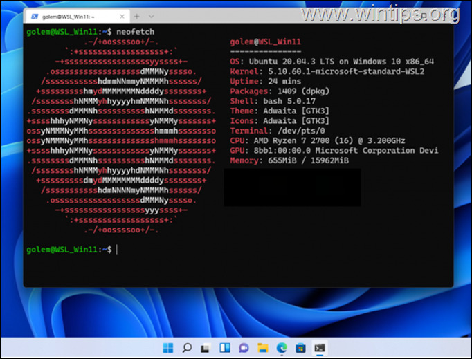 Install a Linux Distribution inside Windows 11