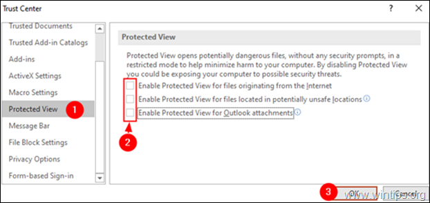 Disable Protected View PowerPoint