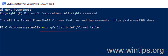 How to view Installed Windows Updates from PowerShell