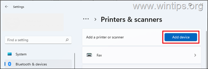 Add Printer Windows 11