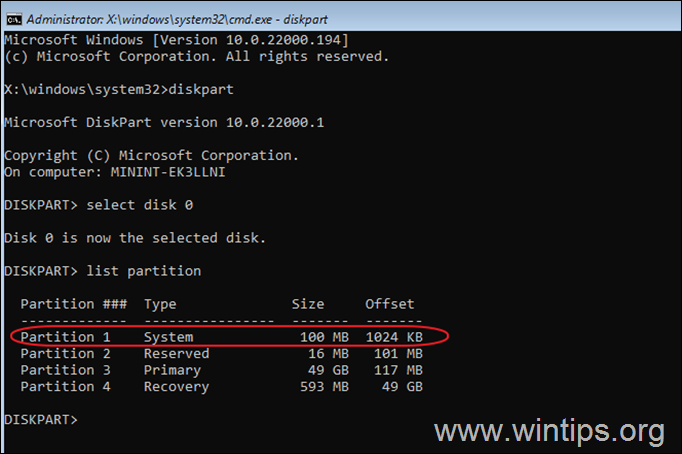 Find System Partition