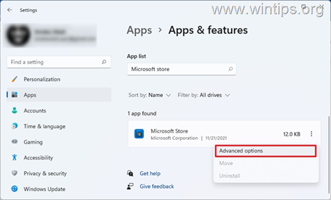 Repair - Reset Microsoft Store Windows 11