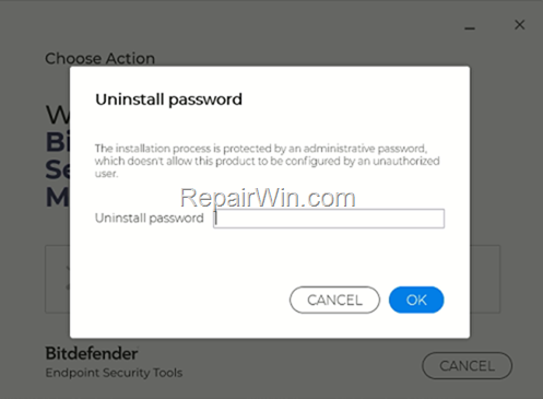 How to Reset Bitdefender Uninstall Password if you forget it 