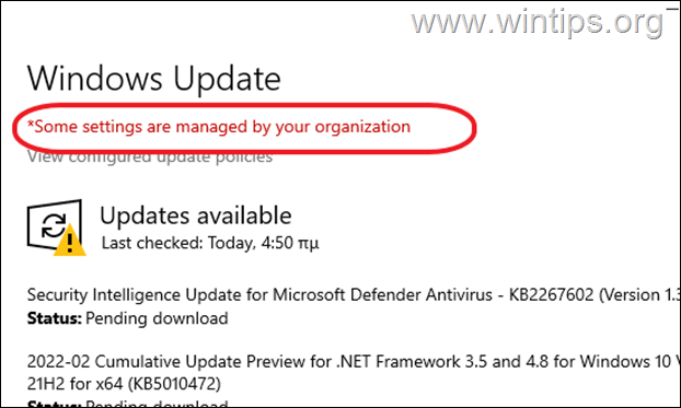 fix:-some-settings-are-managed-by-your-organization-in-windows-update.-(solved)