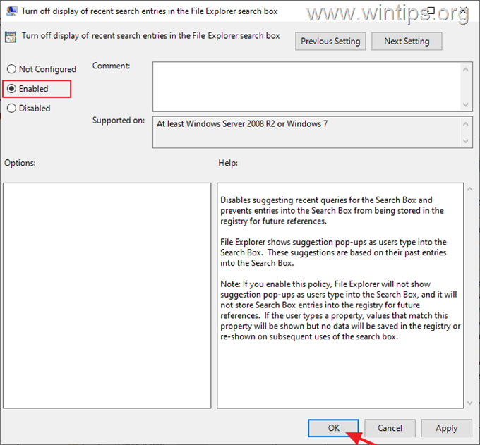 disable web search sussestions group policy