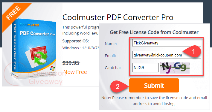 coolmuster pdf converter pro giveaway page
