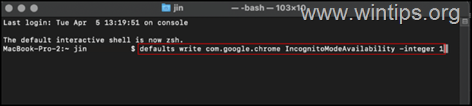 Remove Chrome Incognito window in MAC