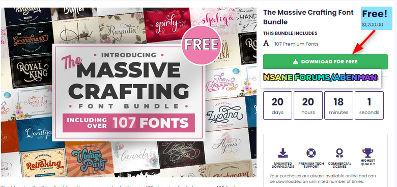 the-massive-crafting-font-bundle-–-107-premium-fonts