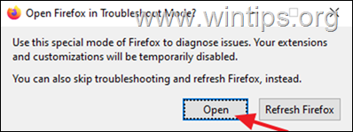 firefox troubleshoot mode