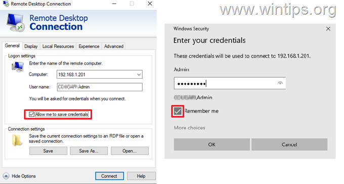 FIX: Windows does not save Remote Desktop Credentials