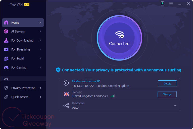 iTop VPN VIP Account for Free