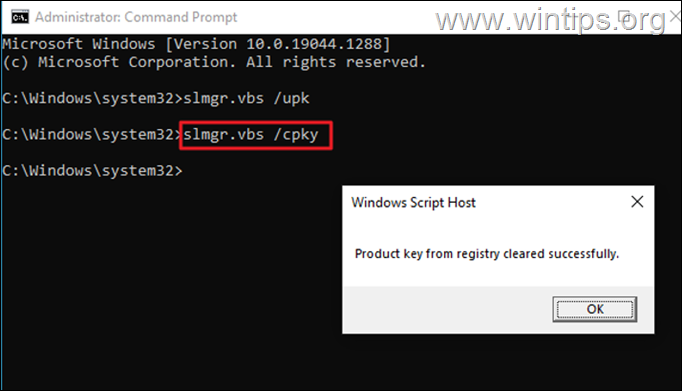 remove windows product key from registry