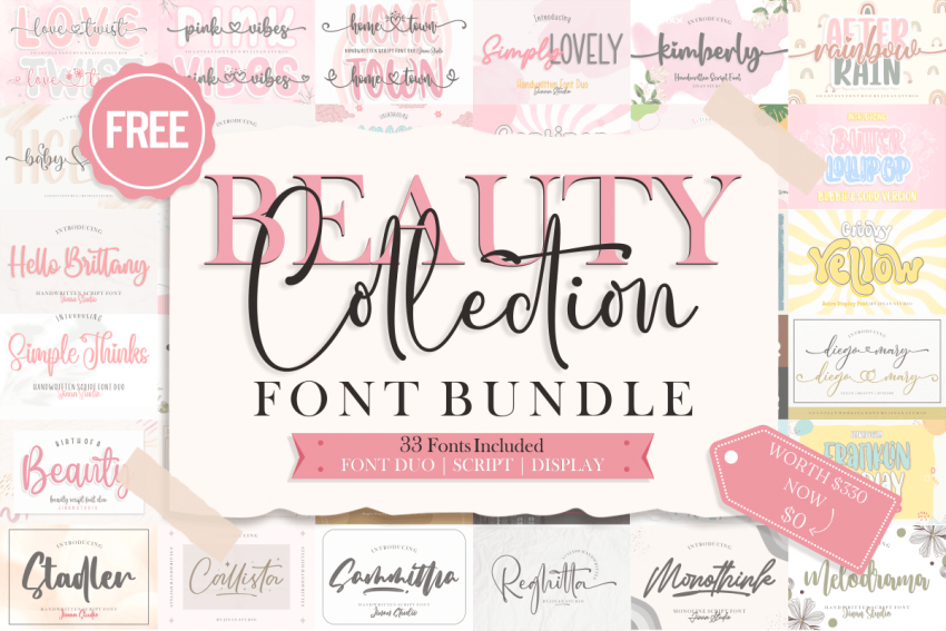 [expired]-beauty-collection-font-bundle-–-33-premium-fonts