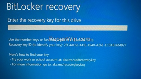 FIX HP Laptop asks Recovery key after Update