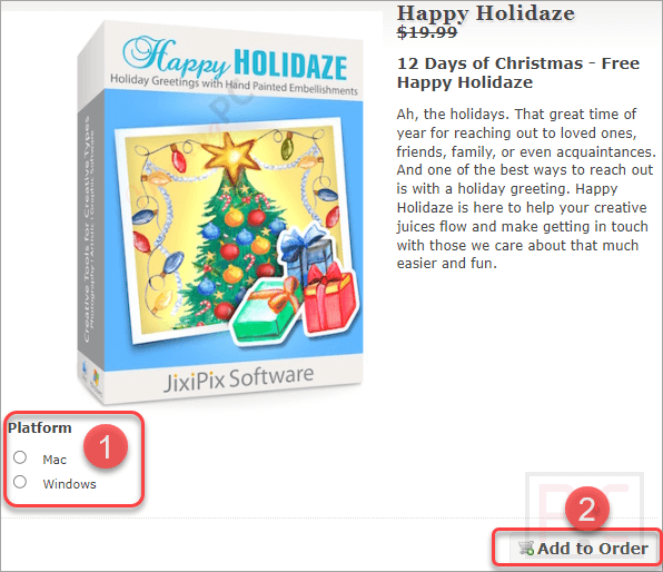 Jixipix Happy Holidaze Giveaway Page