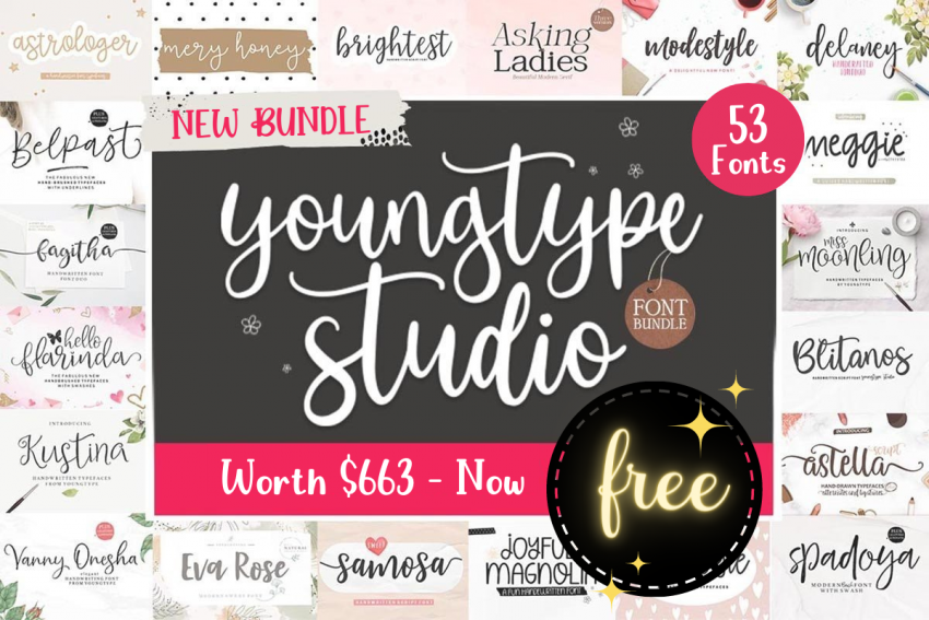 [expired]-youngtype-studio-font-bundle-(53-premium-fonts)
