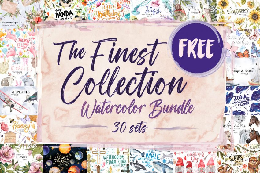 [expired]-the-finest-collection-–-watercolor-bundle-(30-premium-graphics)