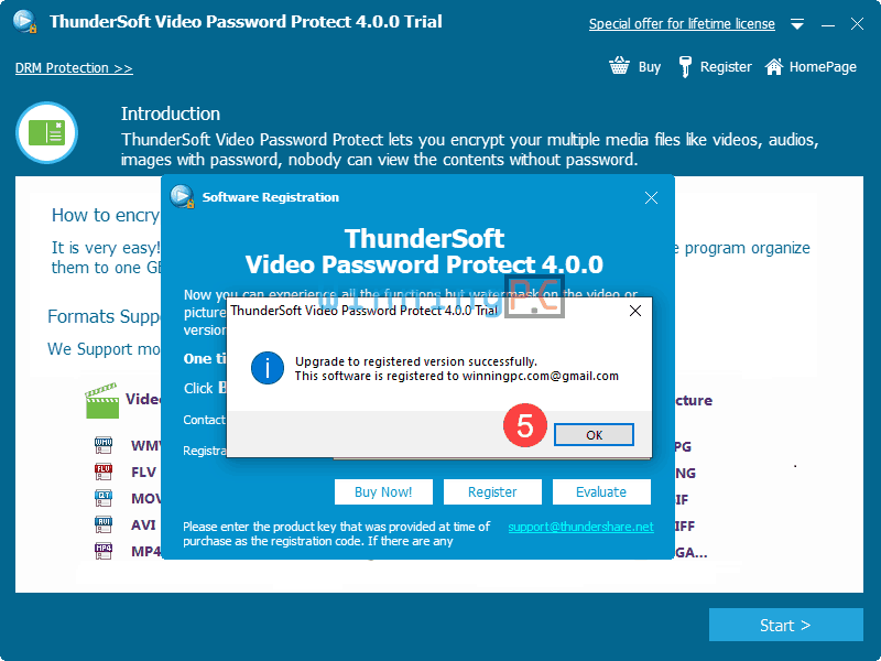 Giveaway Thundersoft Video Password Protect Step 3