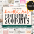 Hand Lettered Font Bundle ( 200 Premium Fonts )
