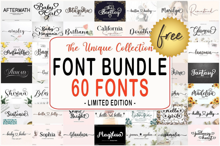 the-unique-collection-font-bundle-(60-premium-fonts)
