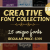 Creative Font Collection Bundle (25 Premium Fonts)
