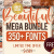 Beautiful Fonts Mega Bundle (353 Premium Fonts)