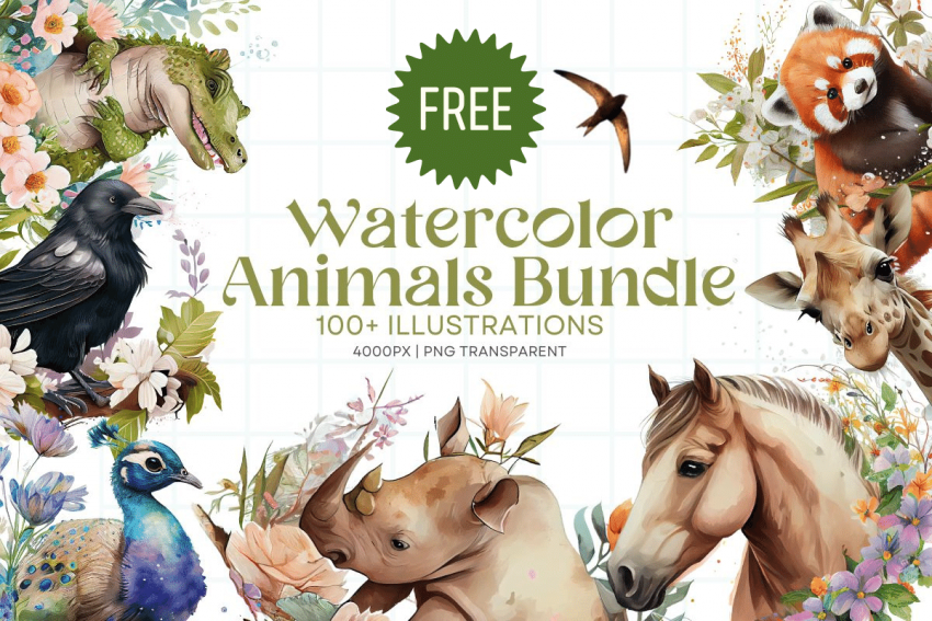 [expired]-watercolor-animals-bundle-(38-premium-graphics)